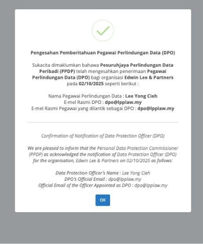 Guide To DPO Registration In Malaysia step 12