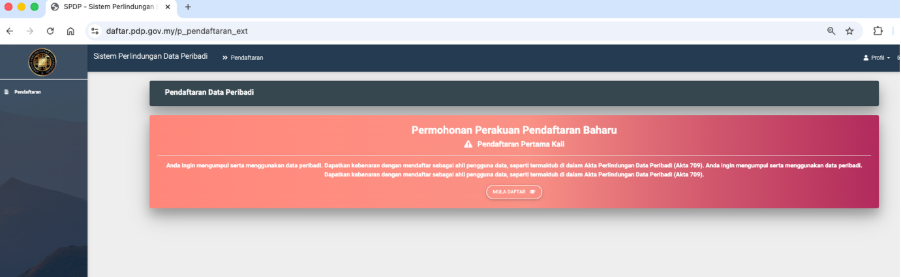 step 3 Data Controller Registration